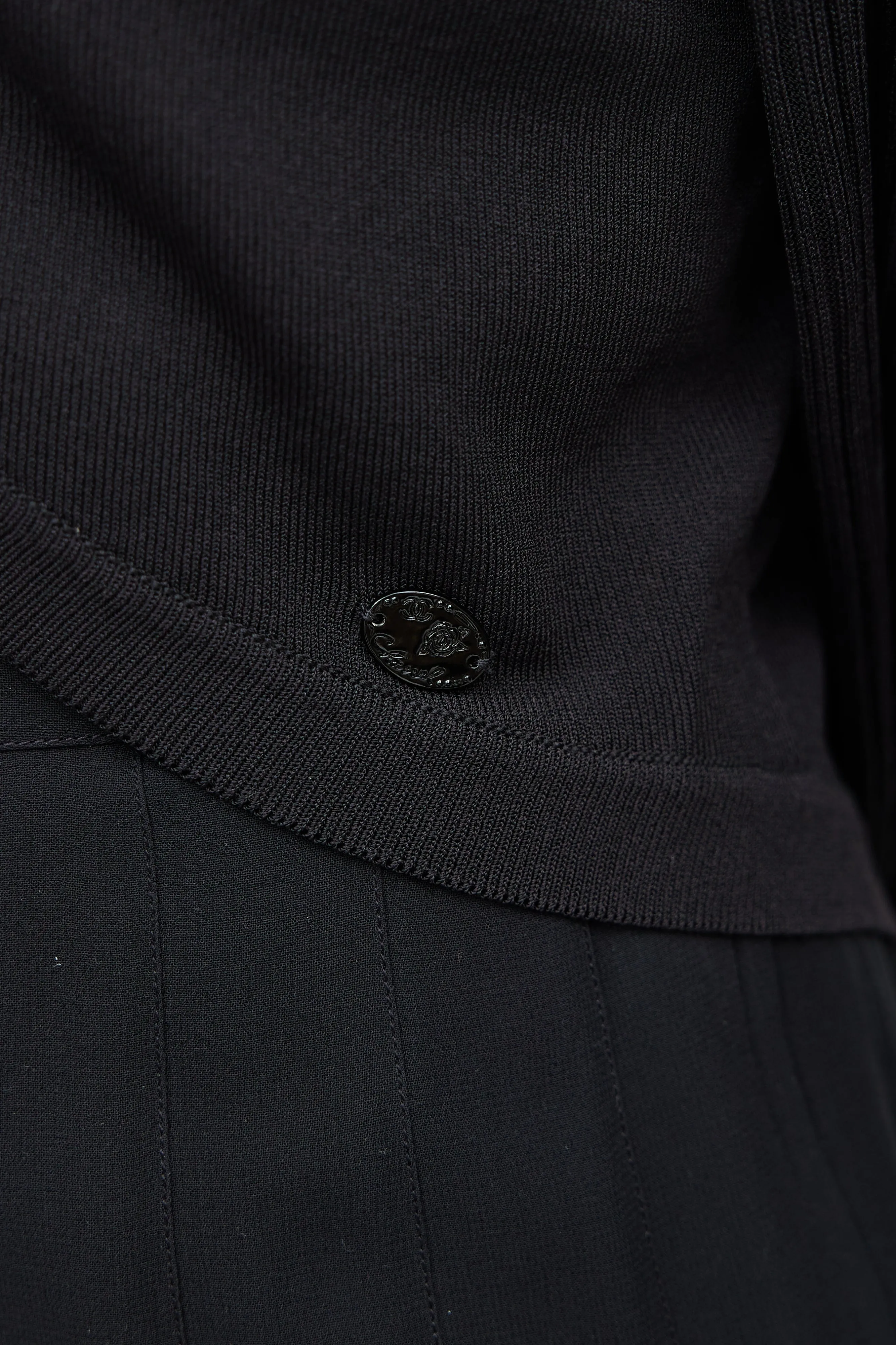 2019 Black Wrap Scarf Cardigan
