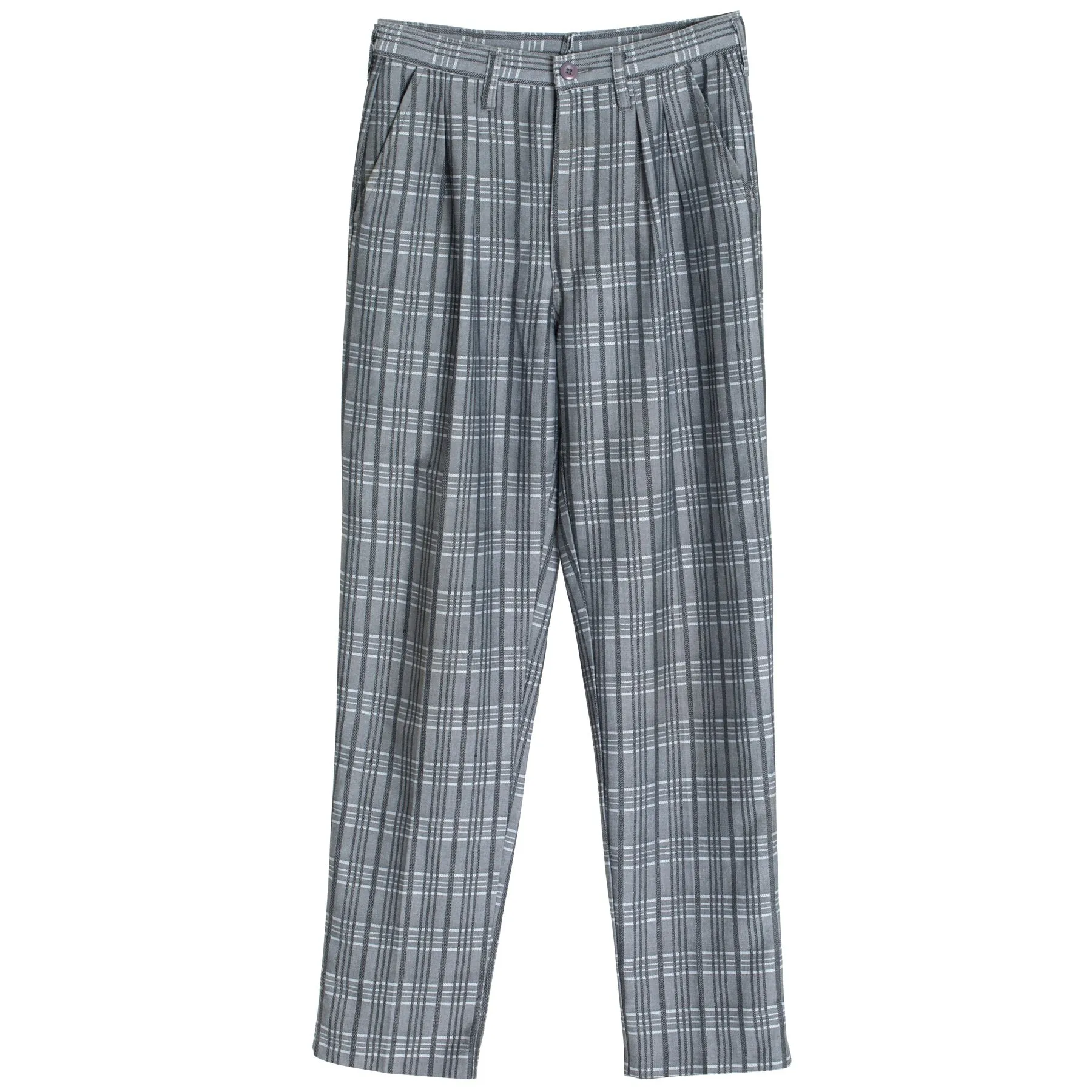 80s, Graph Plaid, Plain Weave Twill Combination, Yarn-Dyed