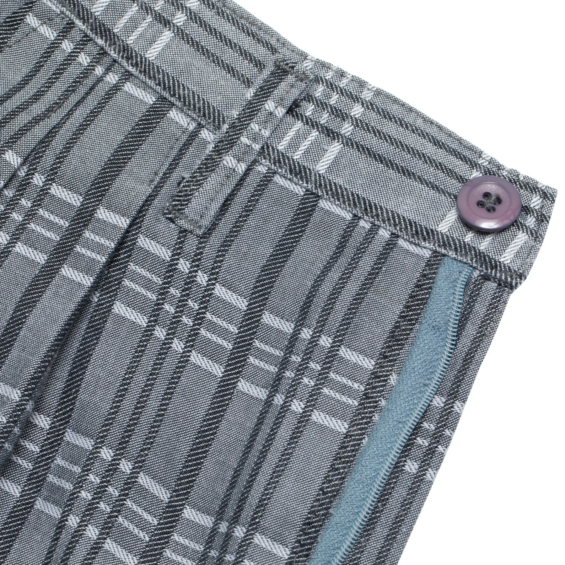 80s, Graph Plaid, Plain Weave Twill Combination, Yarn-Dyed