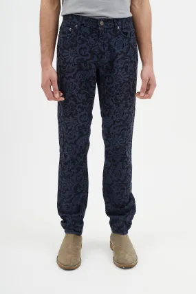 Black & Blue Baroque Jeans