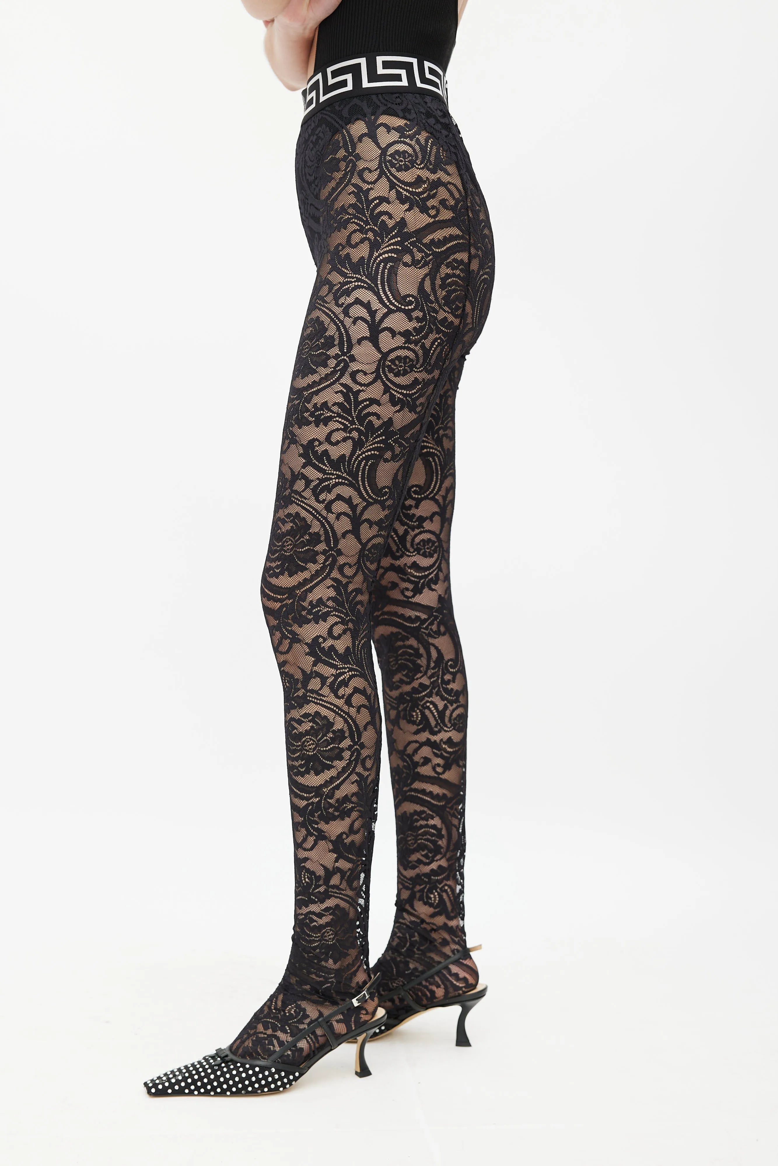 Black Baroque Lace Legging