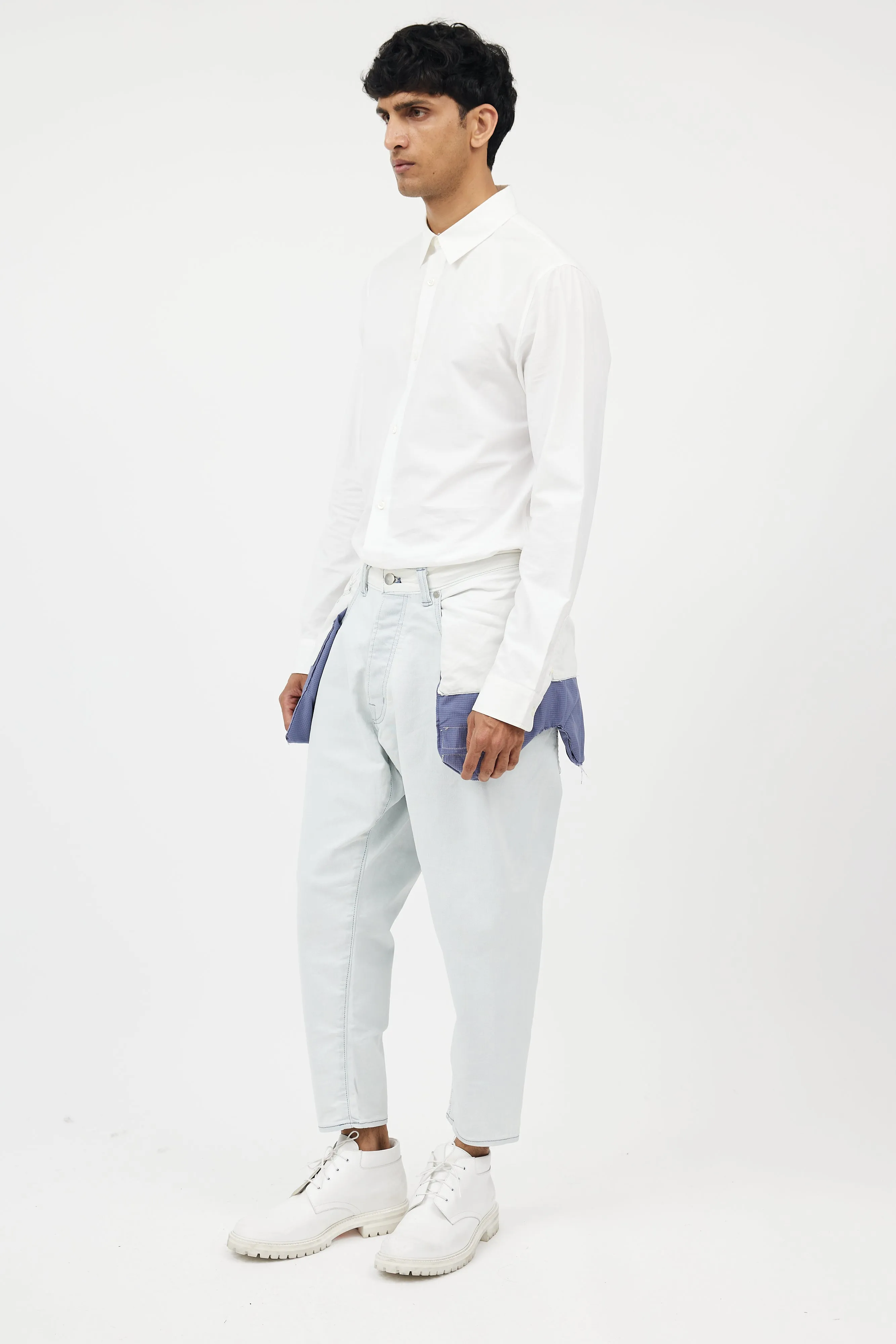 Blue Extended Pocket Denim Jeans