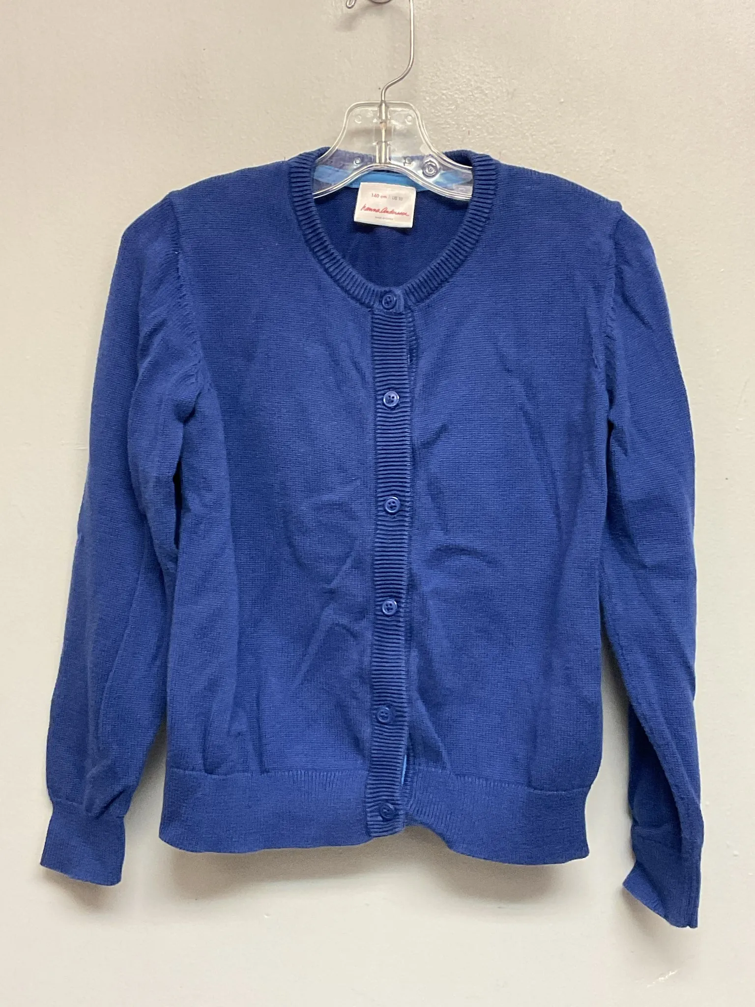 Hanna Andersson Size 10 Blue Cotton Big Girls Sweaters & Vests