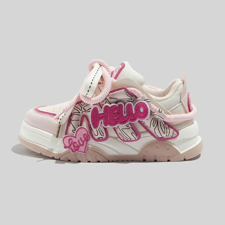 Letters Colorblock Sneakers