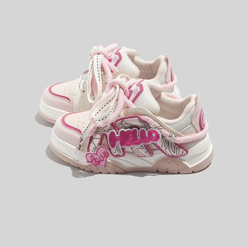 Letters Colorblock Sneakers