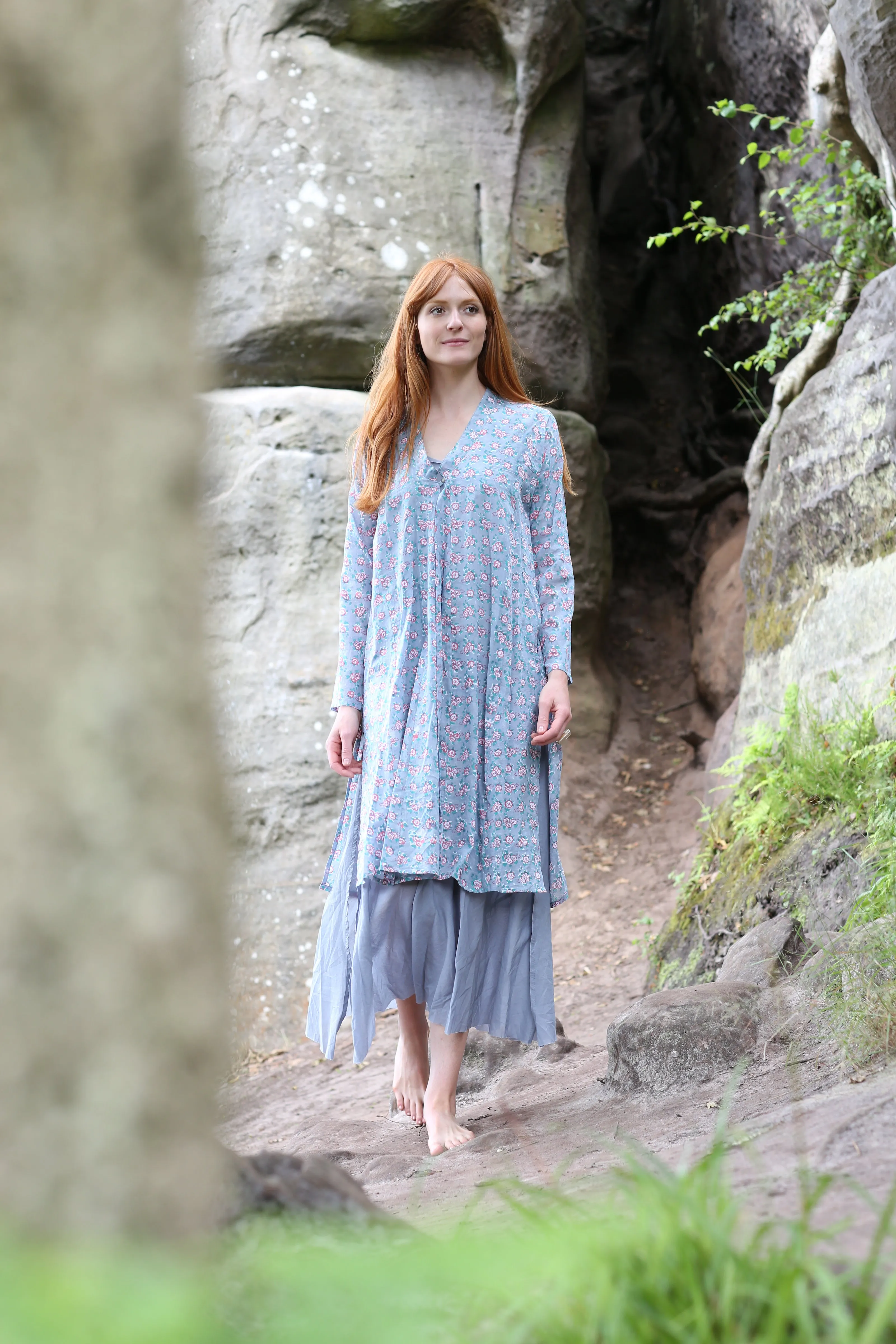 Nargis Jacket Hand Block Printed Pure Cotton Was £79 - Now Only £45 - Only Size S/M Left