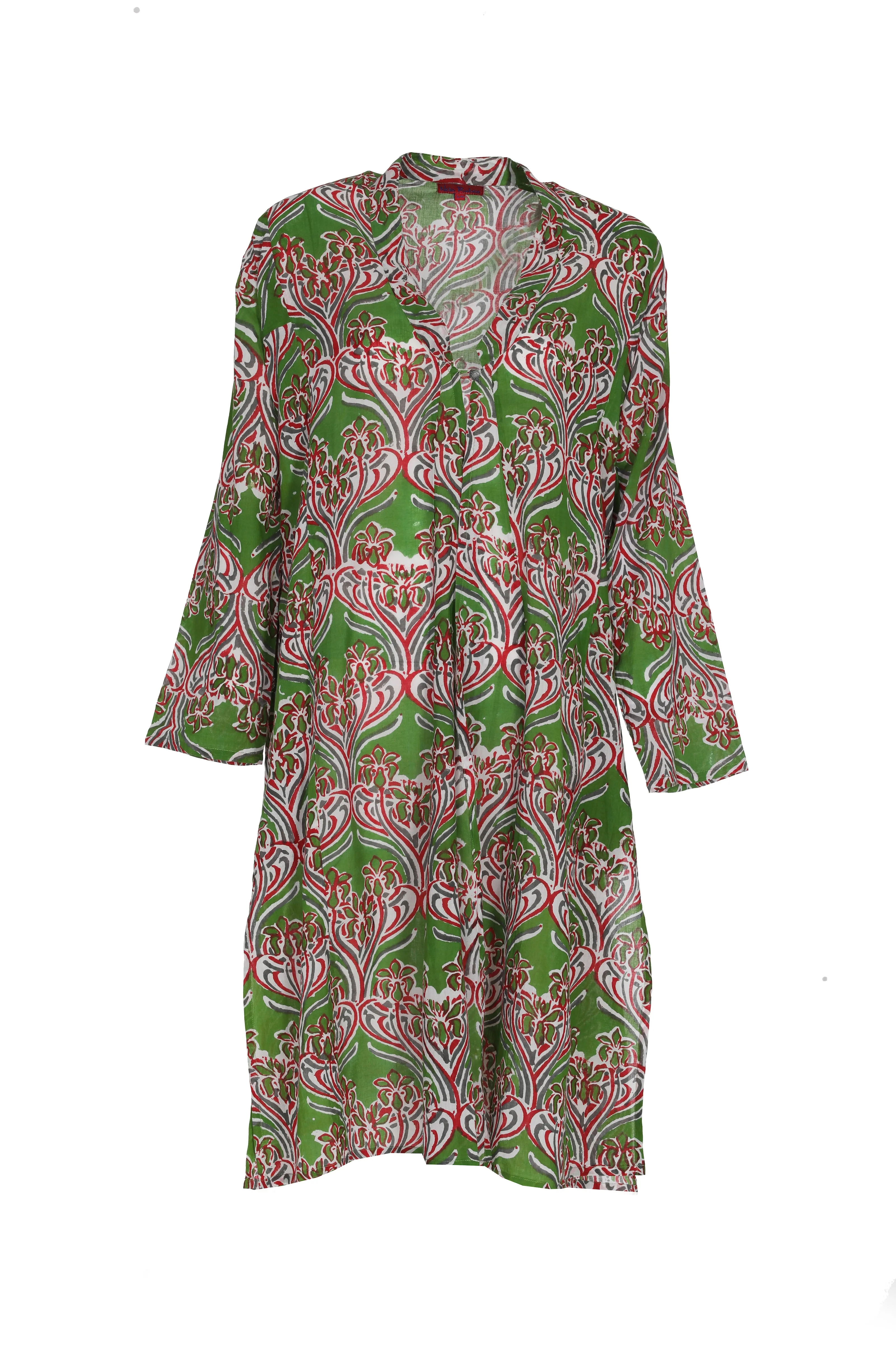Nargis Jacket Hand Block Printed Pure Cotton Was £79 - Now Only £45 - Only Size S/M Left