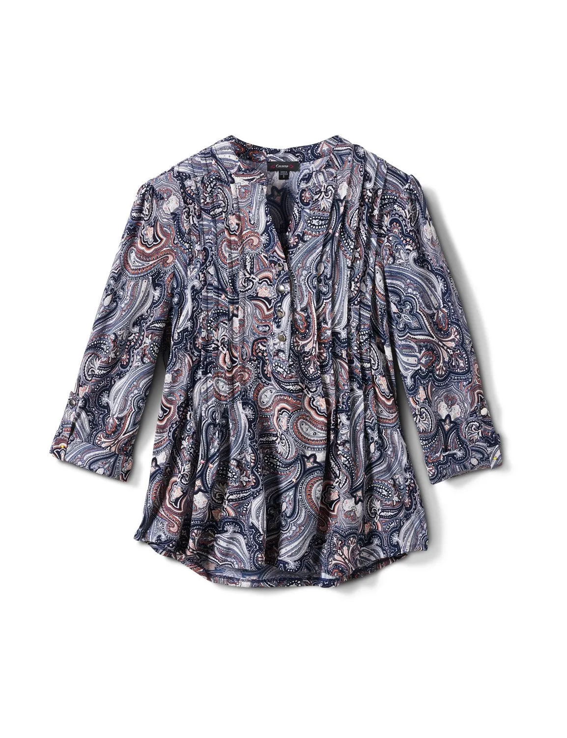 Paisley Pintuck Popover