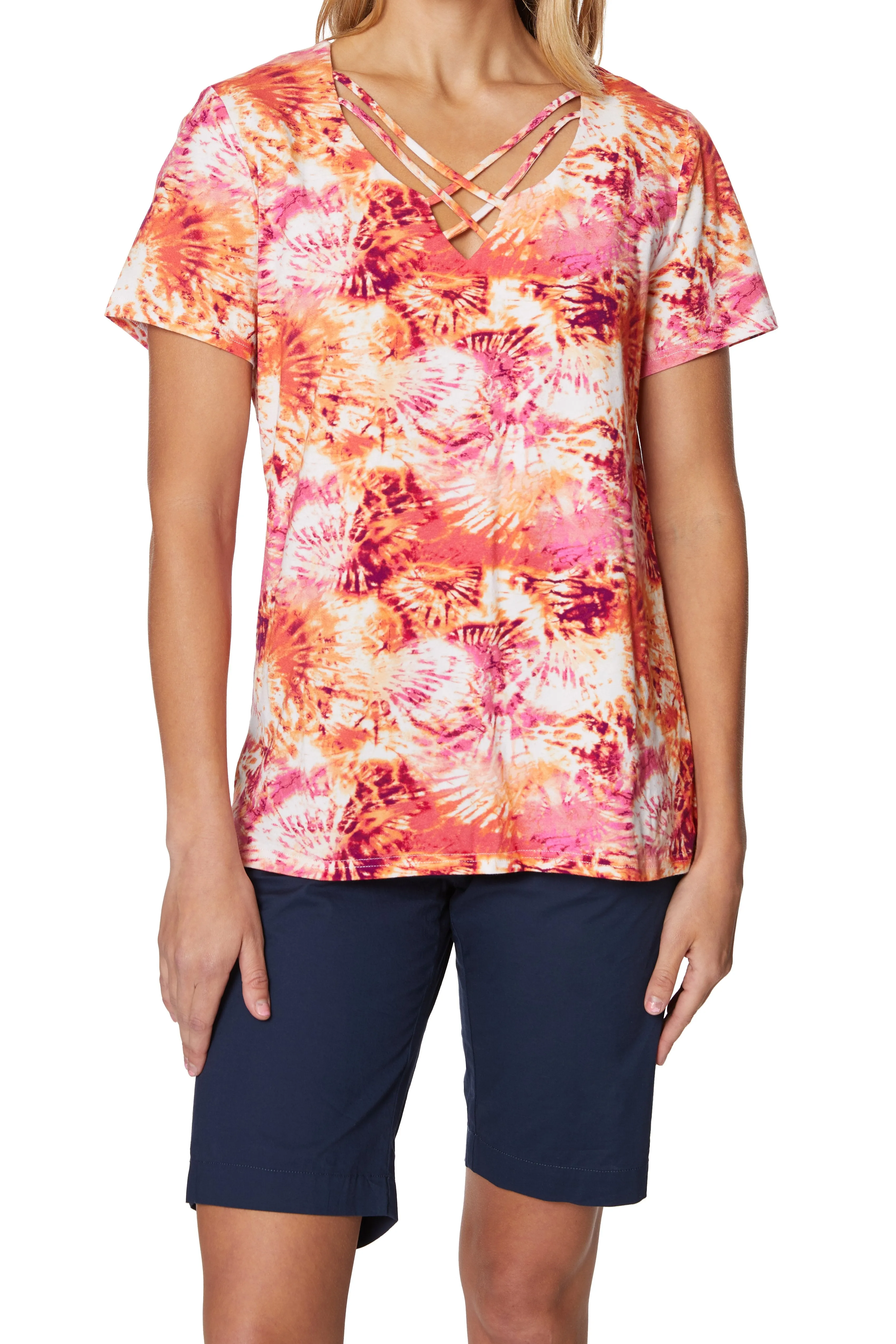 Pre-Order Caribbean Joe® Criss Cross Knit Top