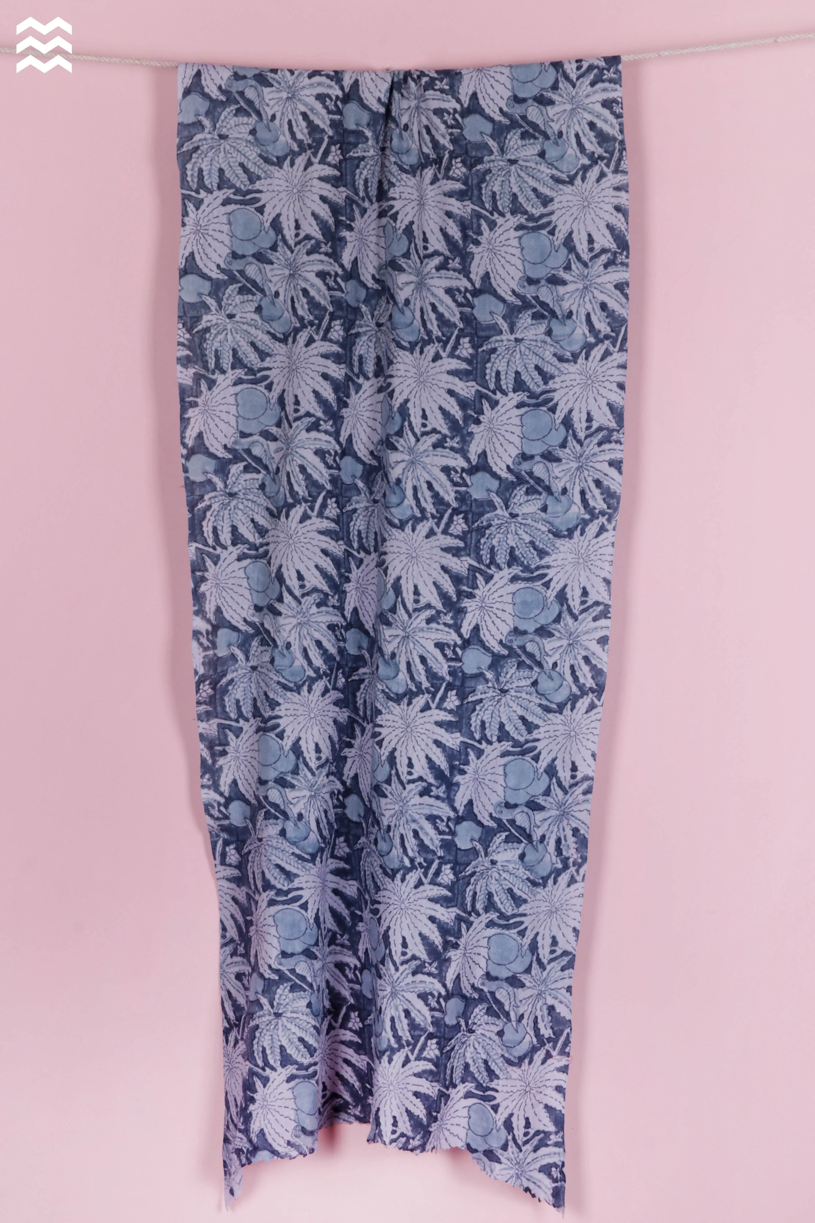 Wool Stole In Block Print