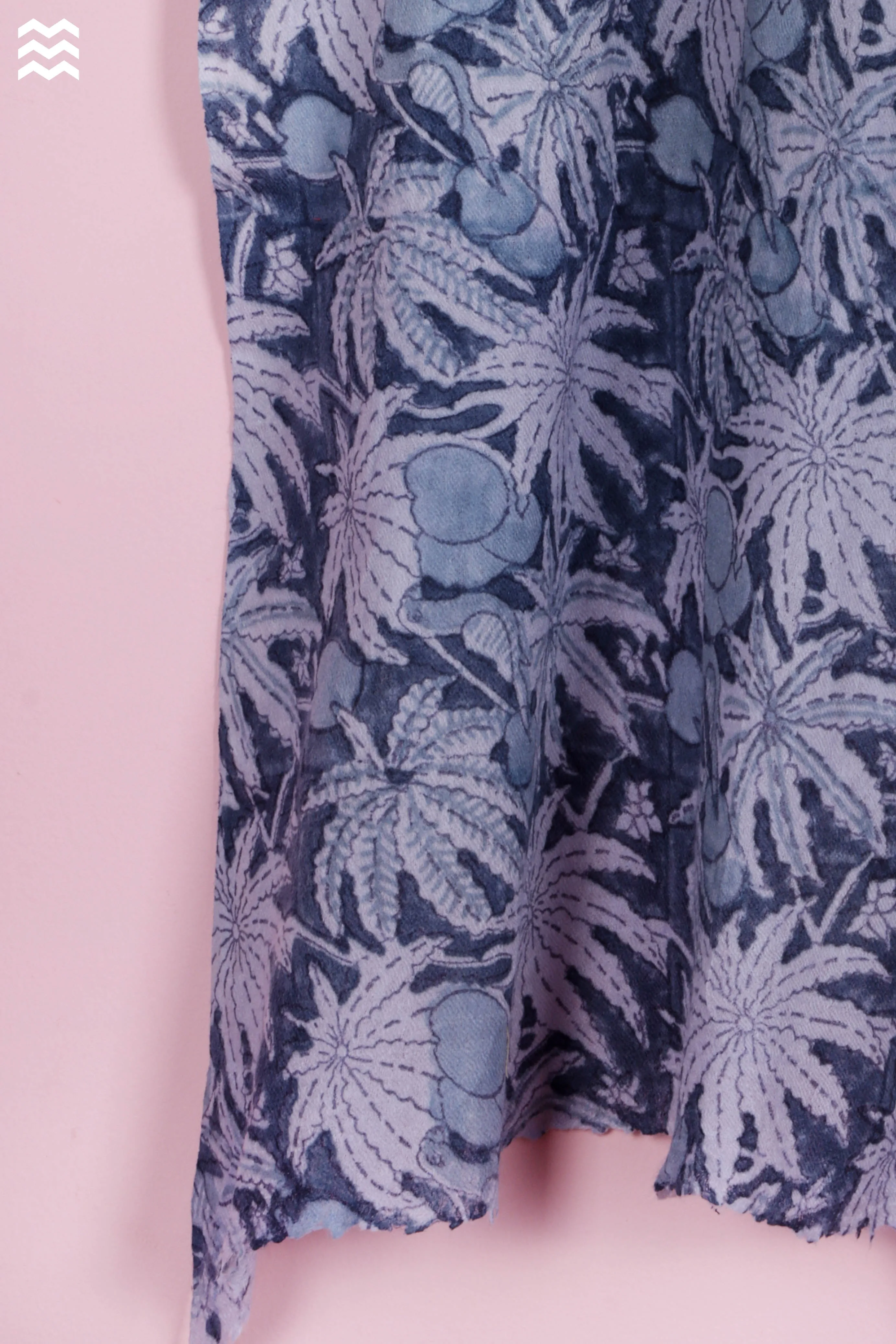 Wool Stole In Block Print